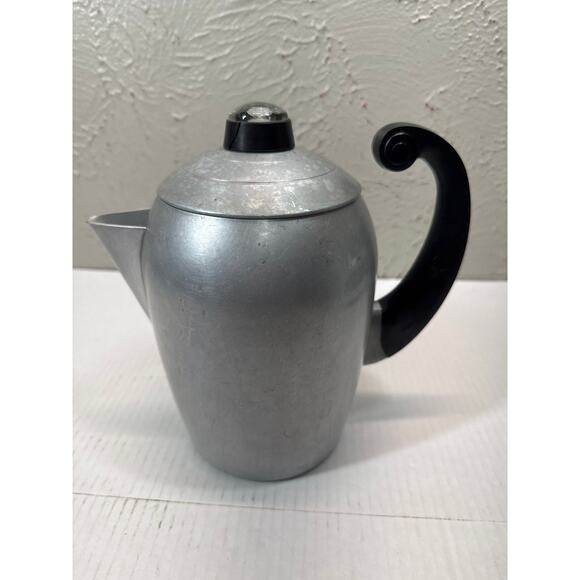 Wear-Ever 2328 Hallite Aluminum Percolator Coffee Pot Turquoise USA Vtg Atomic - Picture 4 of 7